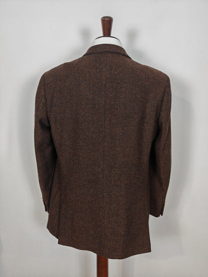 Giacca anni '90 Moessmer in tweed morbido spinato - tg. 52