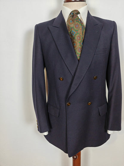 Blazer doppiopetto navy anni '80 - tg. 46 corta