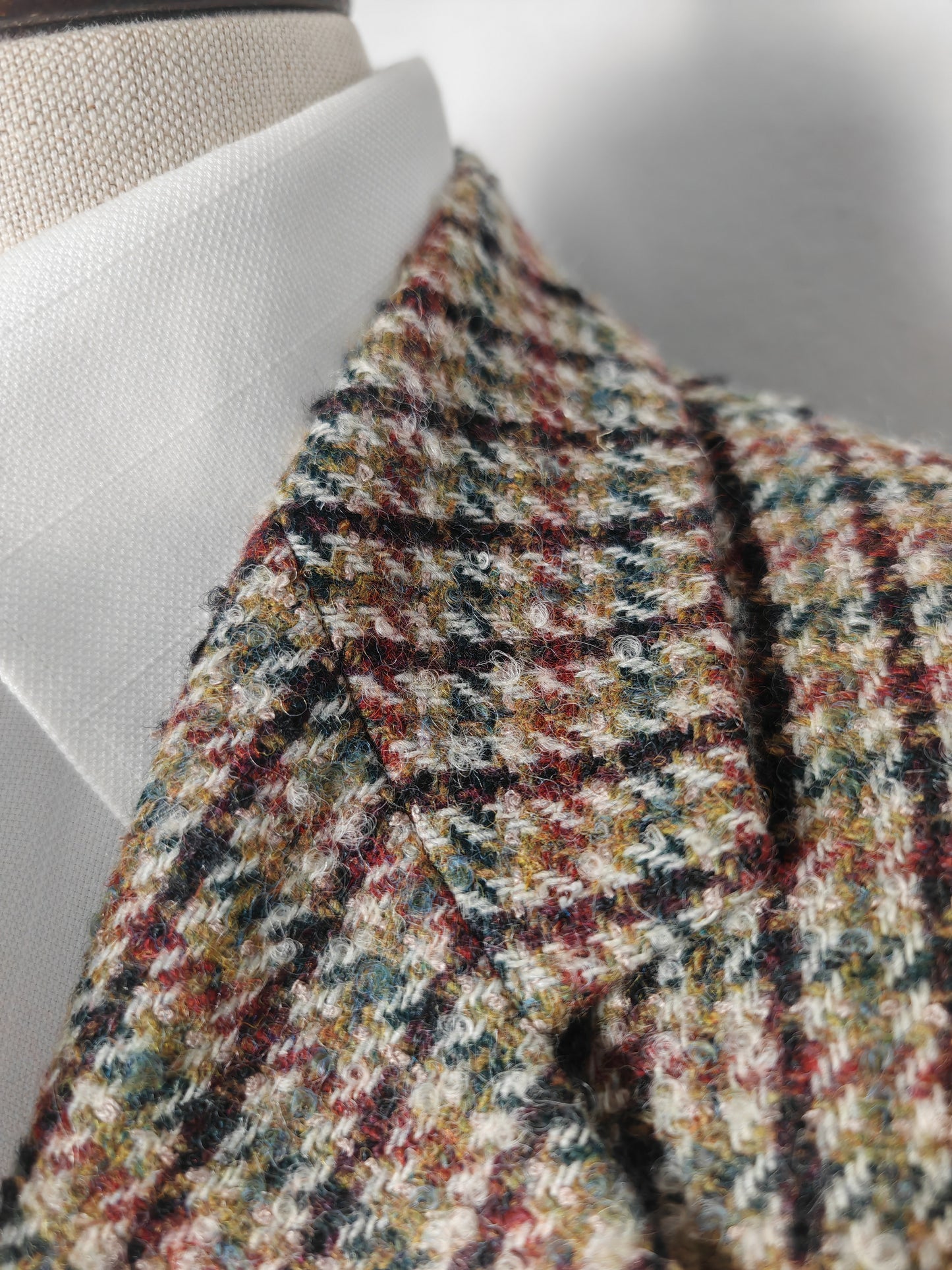 Giacca anni '80 in tweed pied-de-poule - tg. 50