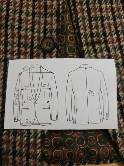 Giacca anni '80 in tweed pied-de-poule - tg. 50