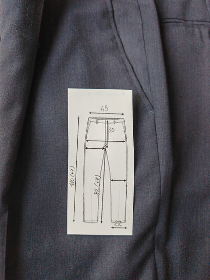 Pantalone anni '90 in fresco lana blu - tg. 50/52