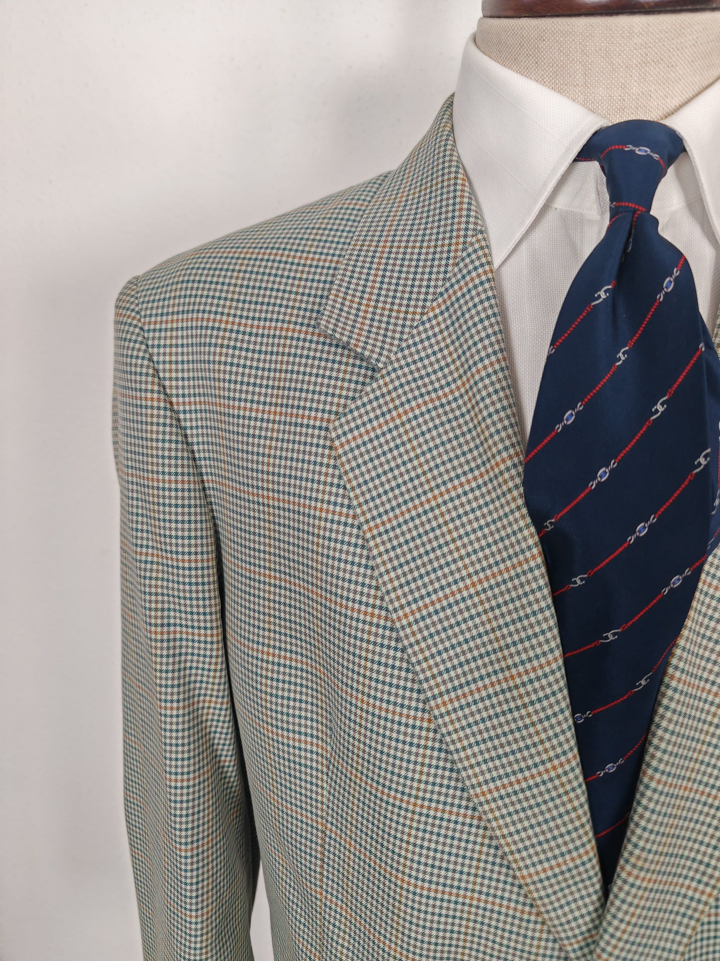 Giacca anni '80 quadretti check 100% cotone - tg. 52