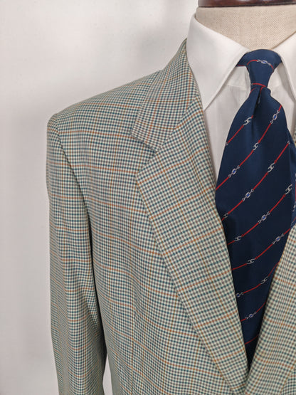 Giacca anni '80 quadretti check 100% cotone - tg. 52