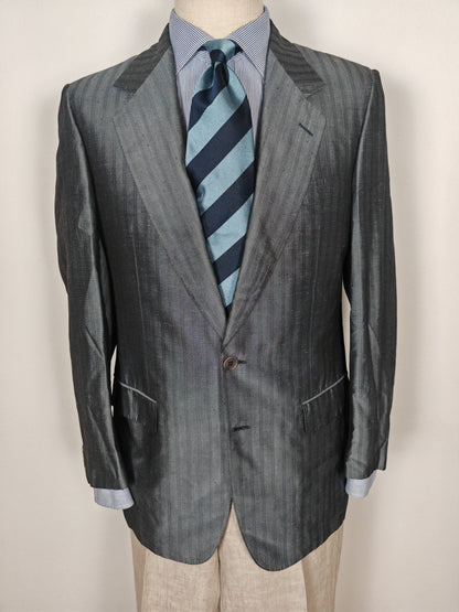 Giacca Pierre Cardin anni '80 in seta shantung - tg. 48