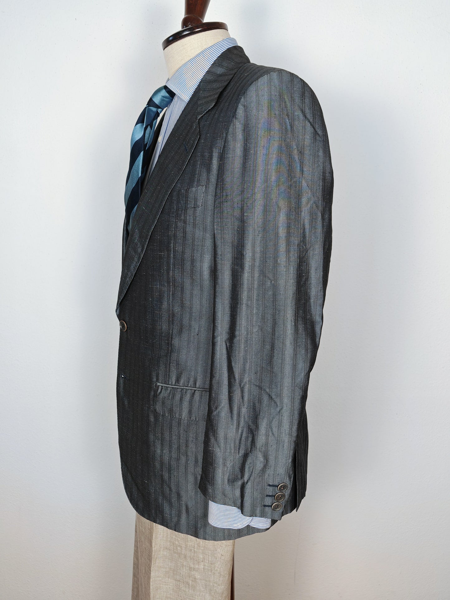 Giacca Pierre Cardin anni '80 in seta shantung - tg. 48