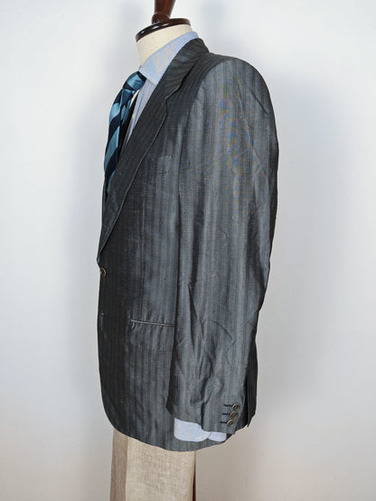 Giacca Pierre Cardin anni '80 in seta shantung - tg. 48