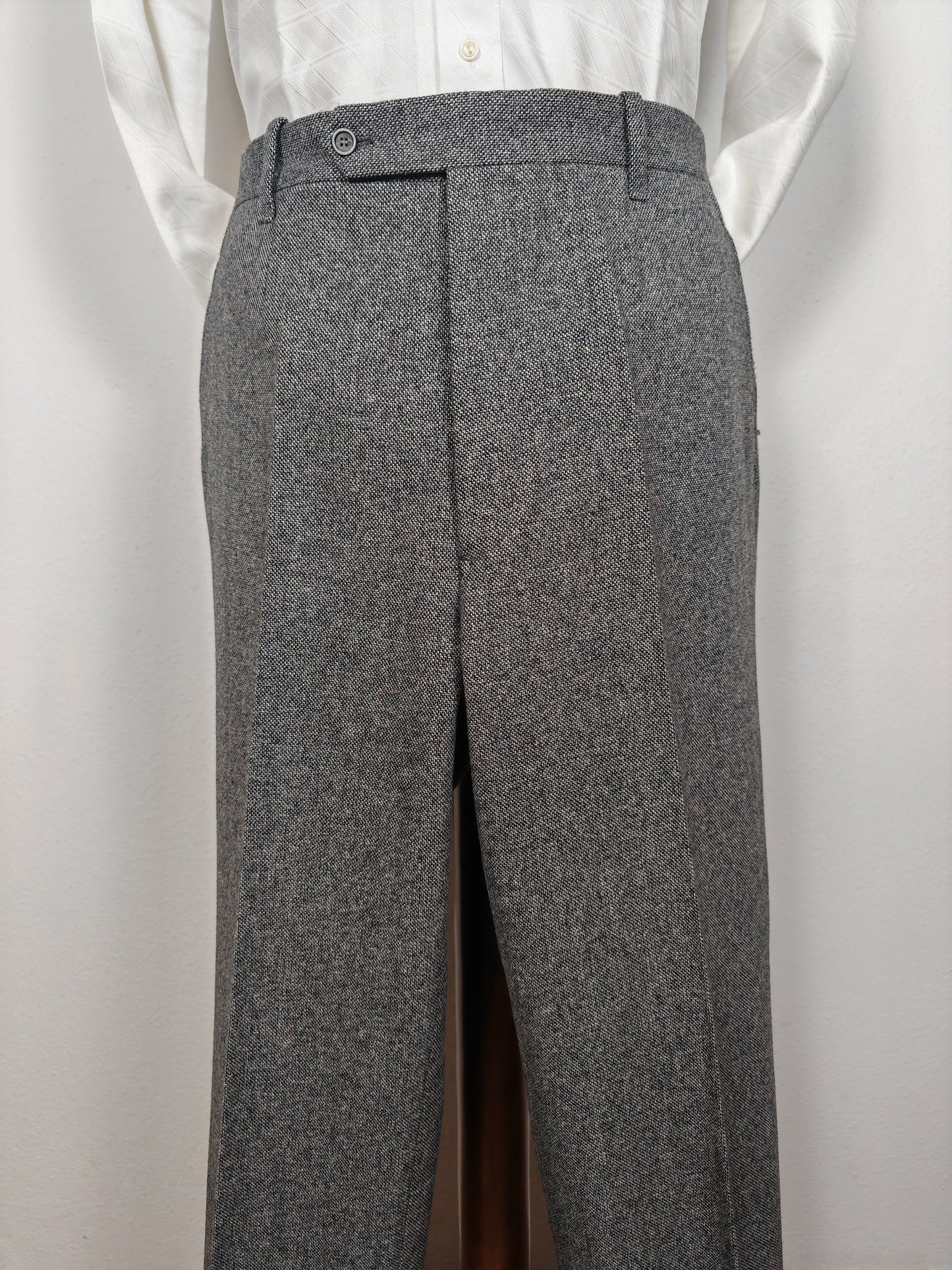 Pantalone sartoriale anni '70 in grisaglia pesante - tg. 52
