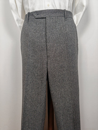 Pantalone sartoriale anni '70 in grisaglia pesante - tg. 52