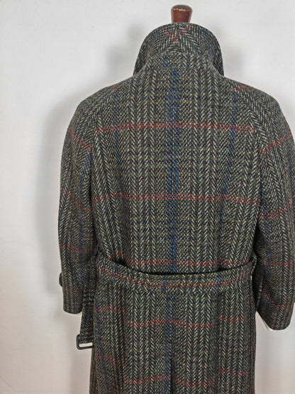 Cappotto raglan anni '80 in tweed scozzese Kynoch - tg. 48-52