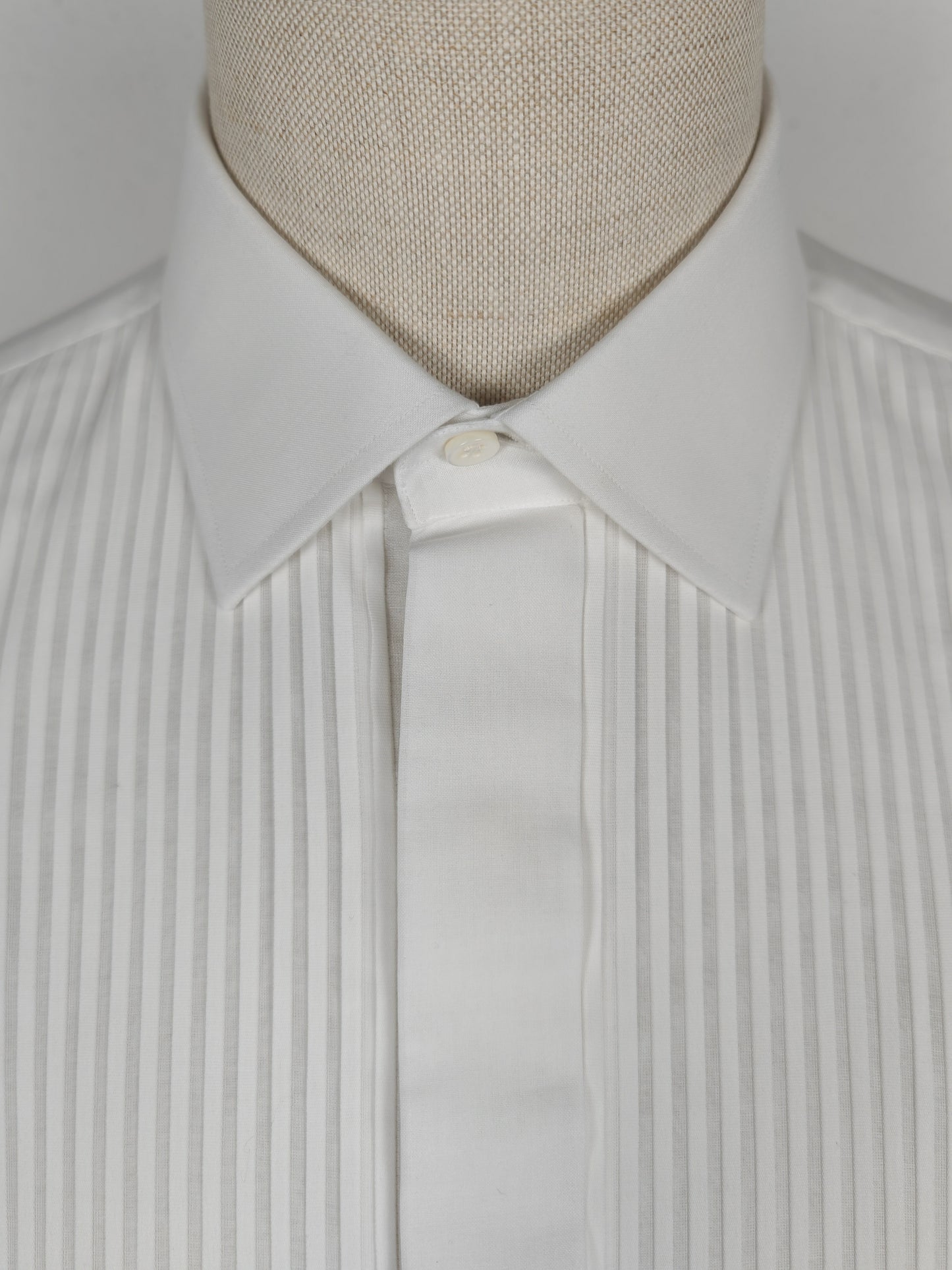Camicia da smoking anni '70/'80 con sparato plissettato - tg. L collo 41