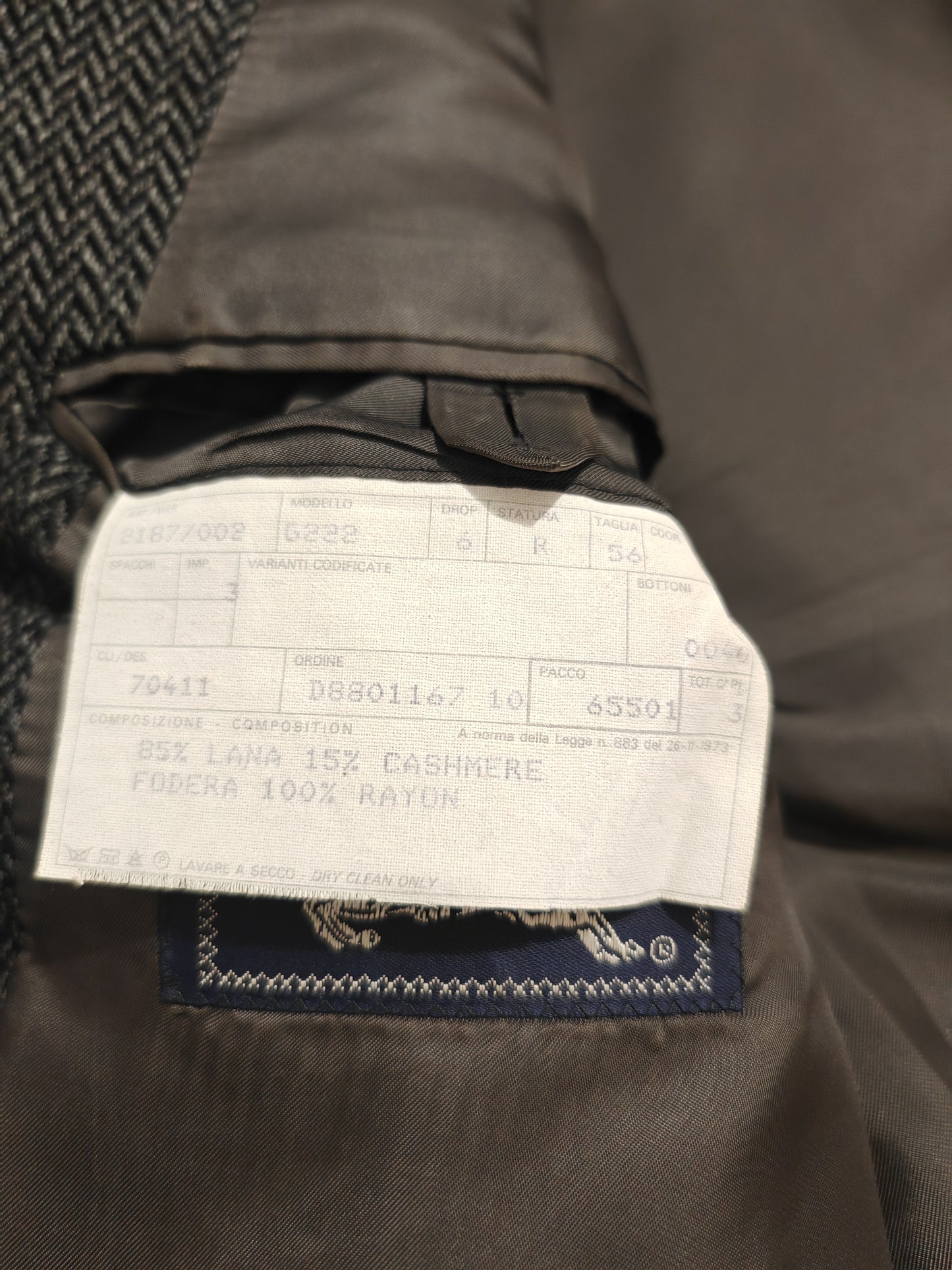 Giacca Burberrys herringbone in lana e cashmere - tg. 54/56