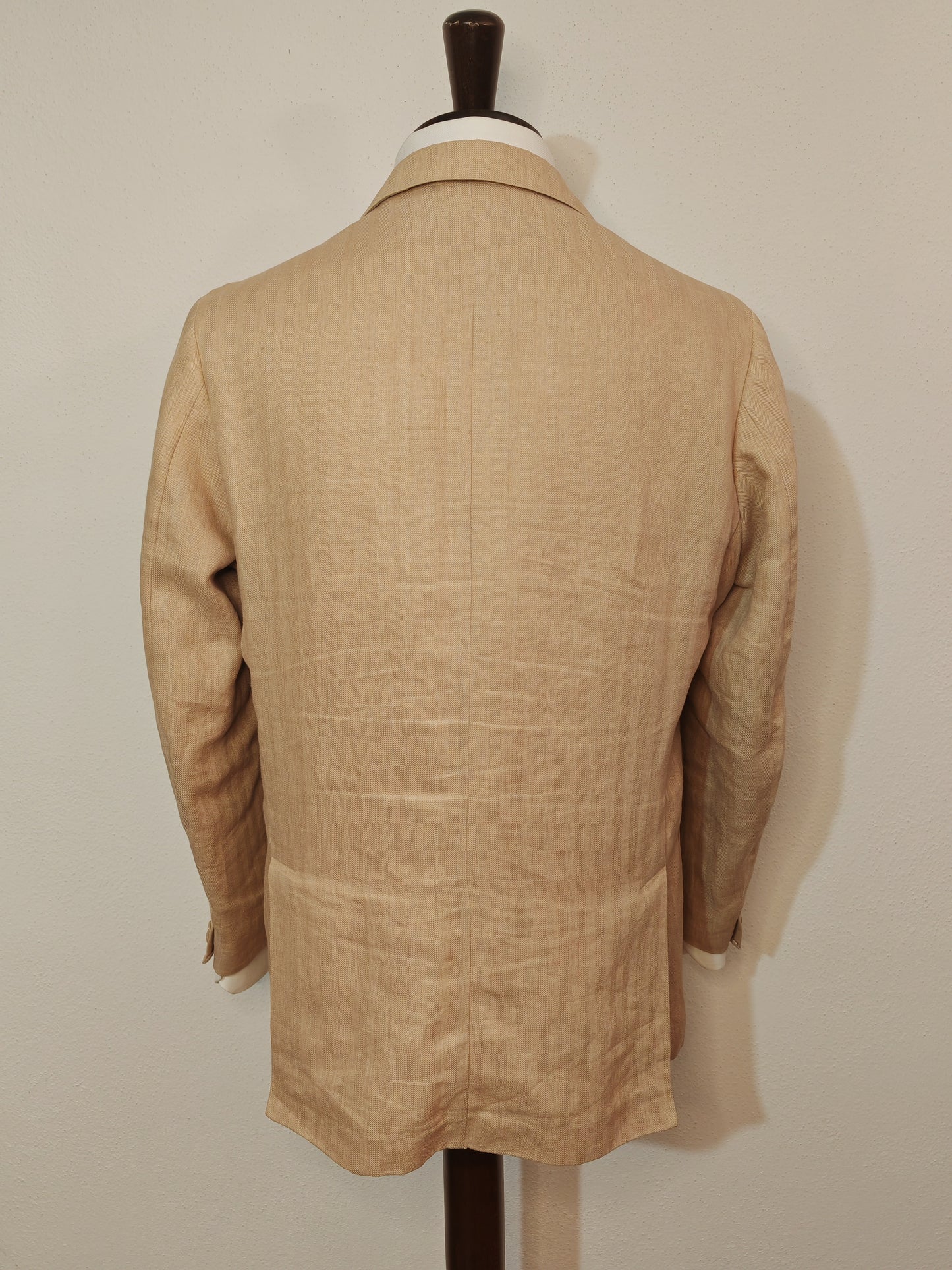 Herringbone jacket in pure linen - size 50