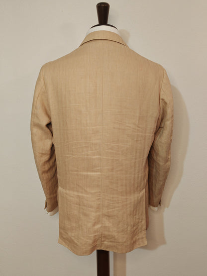 Herringbone jacket in pure linen - size 50