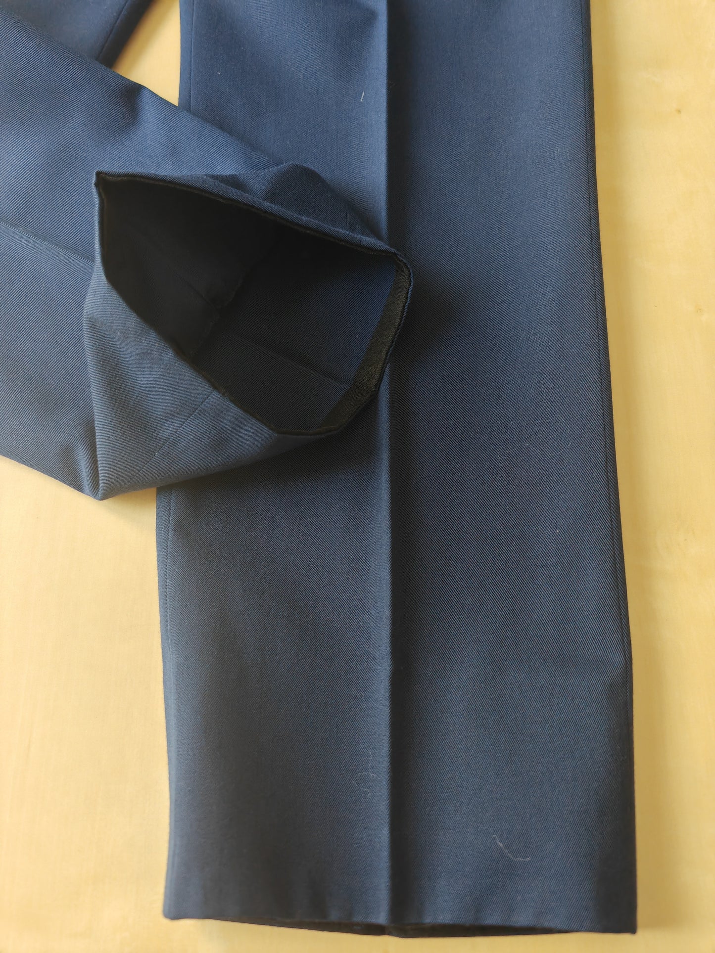 Completo sartoriale anni '60 twill di lana blu - tg. 50