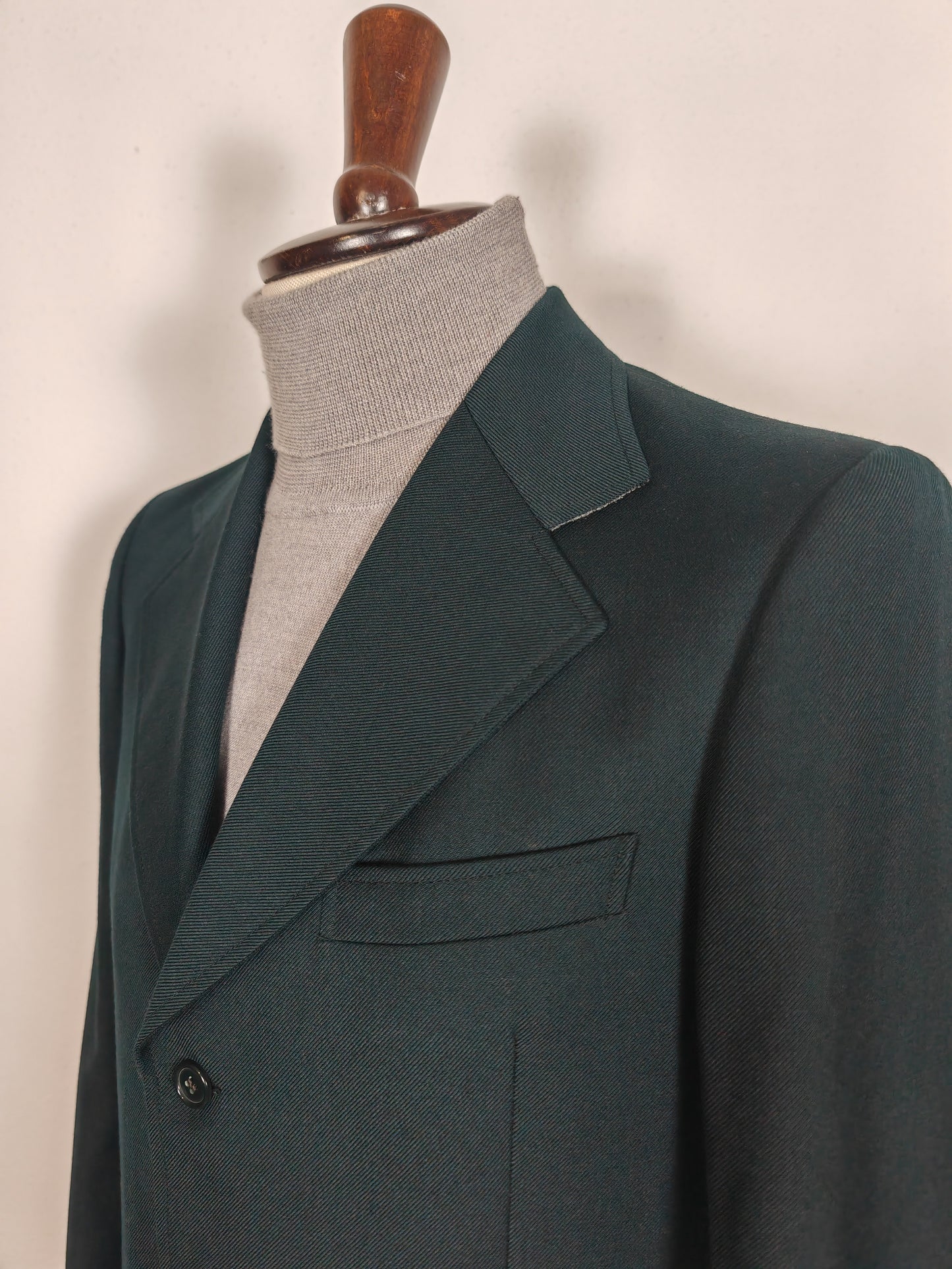 Giacca anni '70 in twill verde bottiglia - tg. 46/48