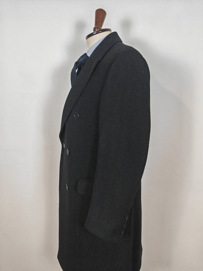 Cappotto doppiopetto anni '80 in panno spigato inglese - tg. 50