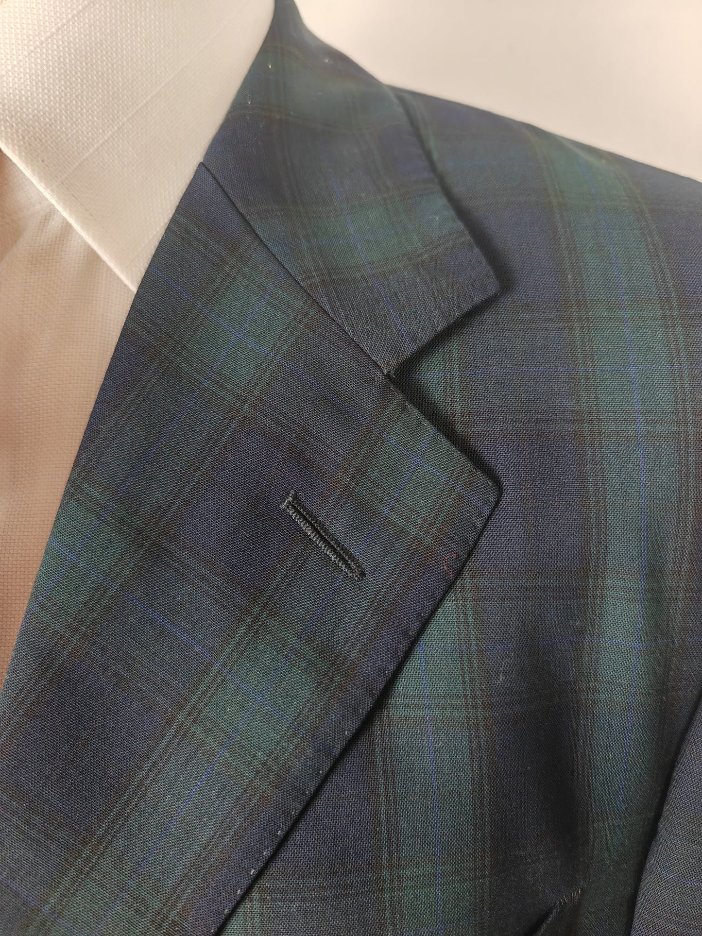 Giacca estiva Ermenegildo Zegna su misura in fresco lana tartan - tg. 50