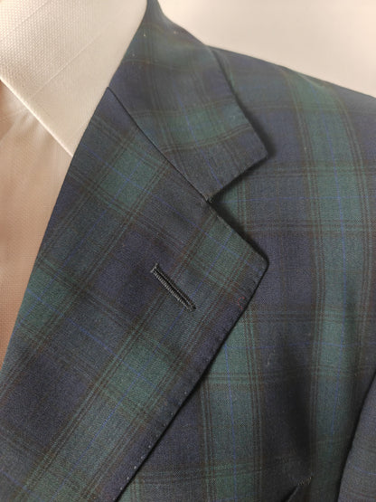 Giacca estiva Ermenegildo Zegna su misura in fresco lana tartan - tg. 50