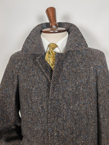 Cappotto raglan in tweed spinato anni '80 - tg. 46