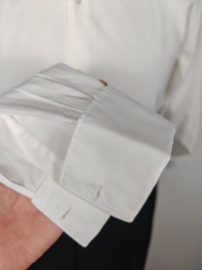 Camicia sartoriale da smoking con collo mezzo francese - tg. M collo 40