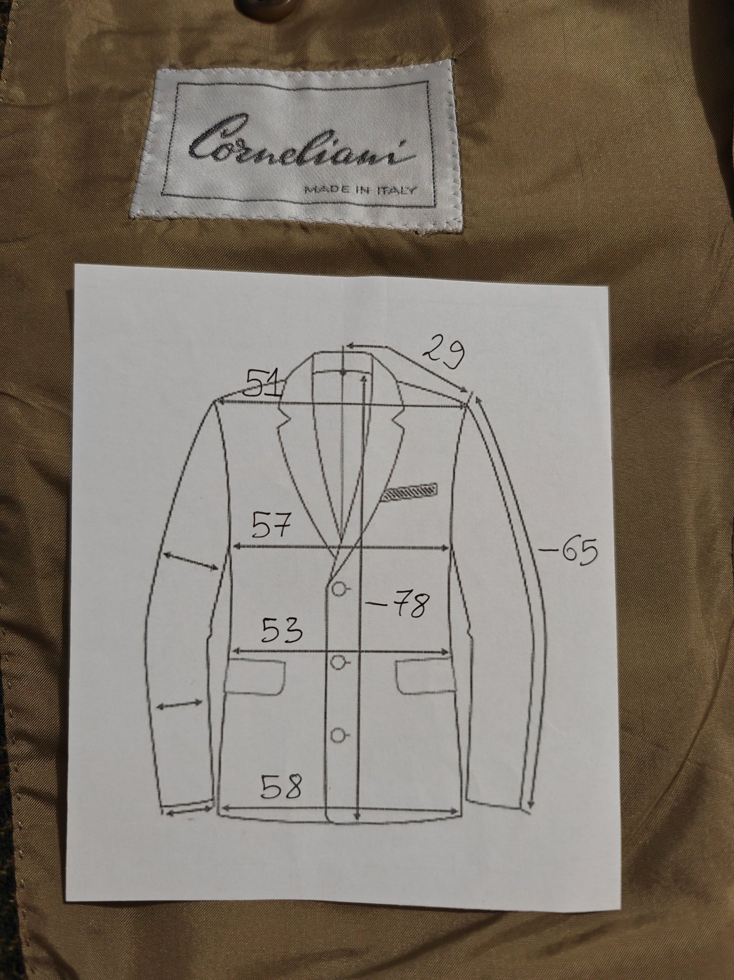 Corneliani tweed checked jacket - size 52