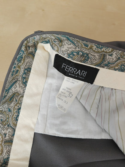 Completo anni '80 in fresco lana verde-grigio - tg. 50/52