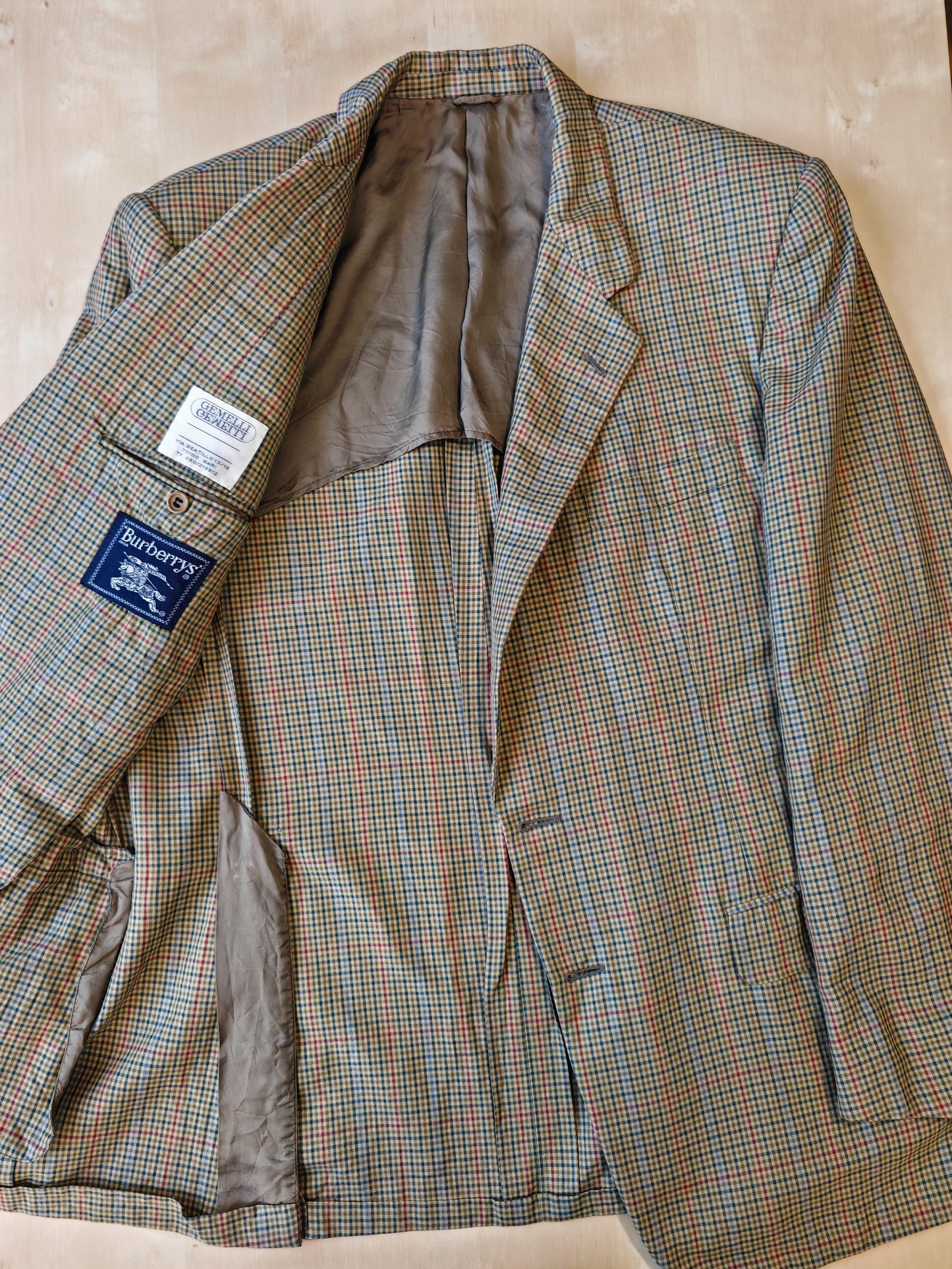 Giacca Burberrys estiva sfoderata in puro cotone quadretti - tg. 50