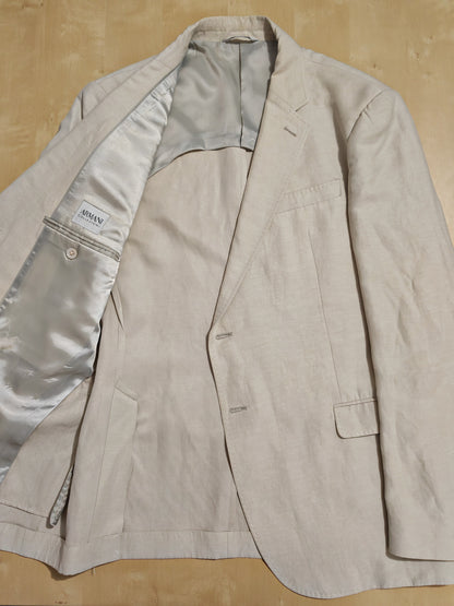 Giacca Armani Collezioni in seta e lino color avorio - tg. 52/54