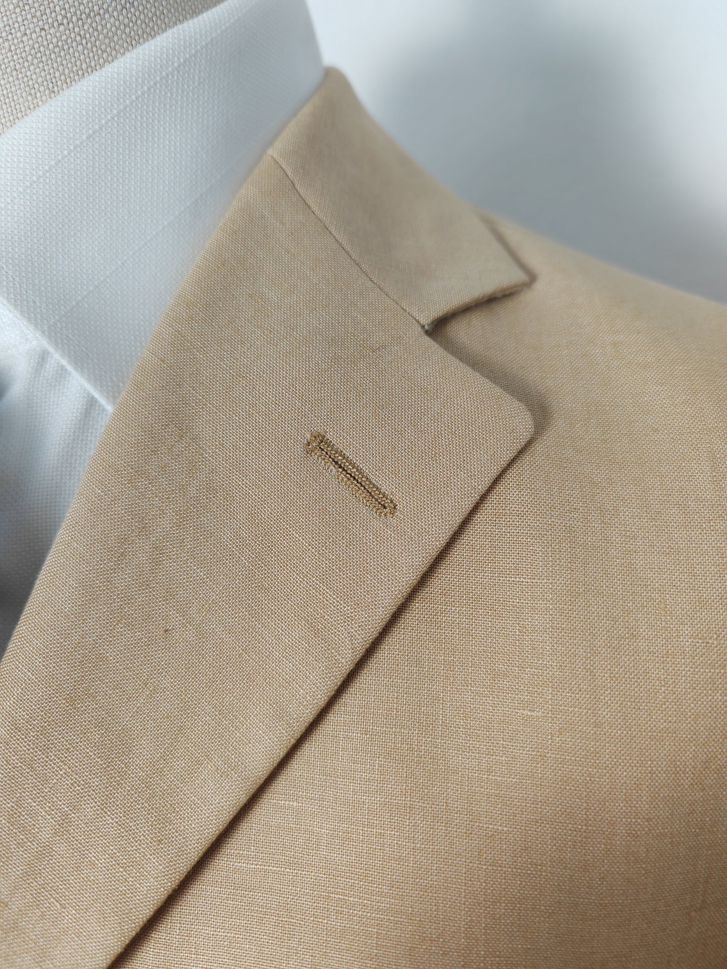 Completo anni '90 in puro lino irlandese beige - tg. 46/48