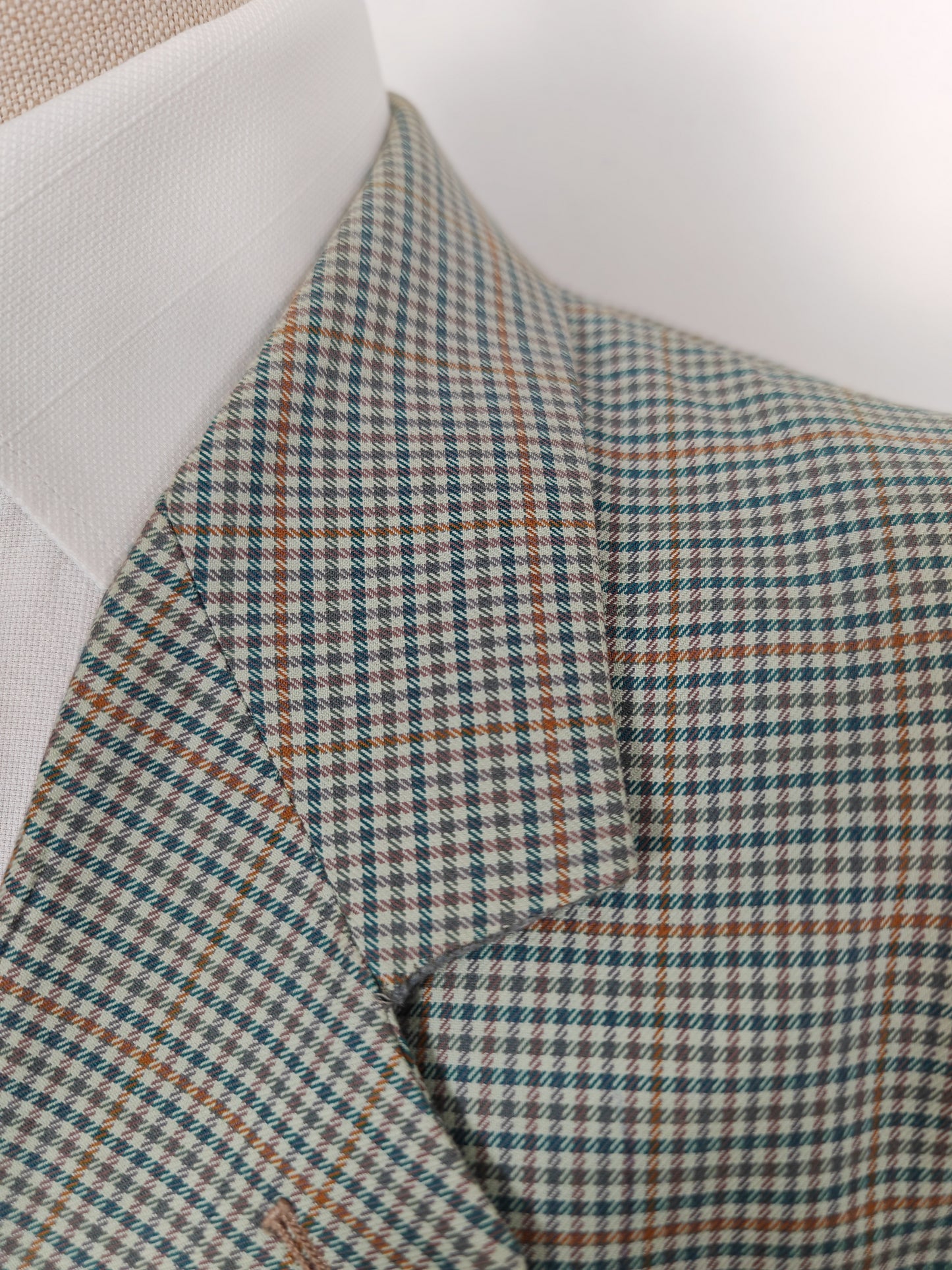 Giacca anni '80 quadretti check 100% cotone - tg. 52
