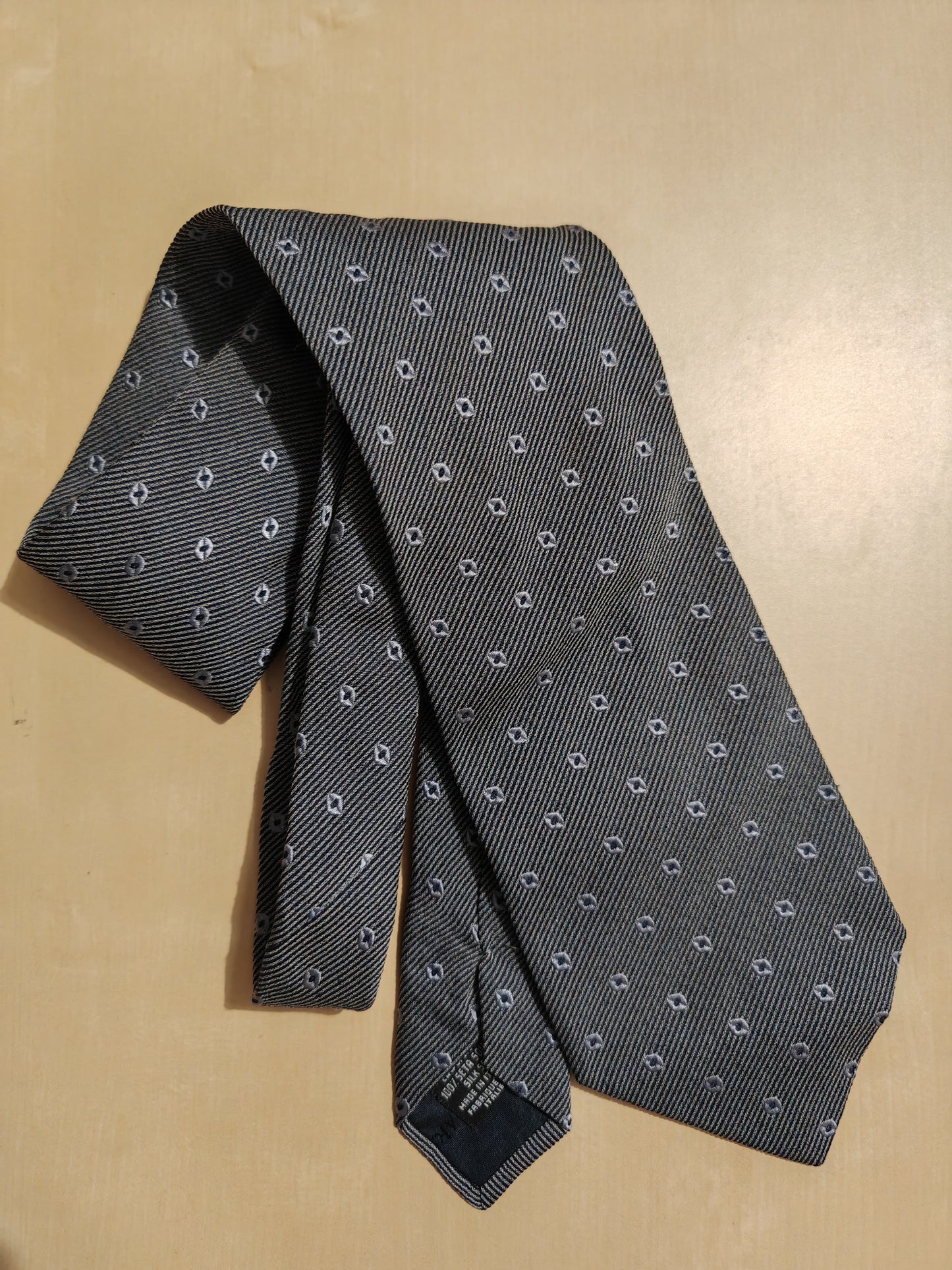 Armani ribbed silk tie