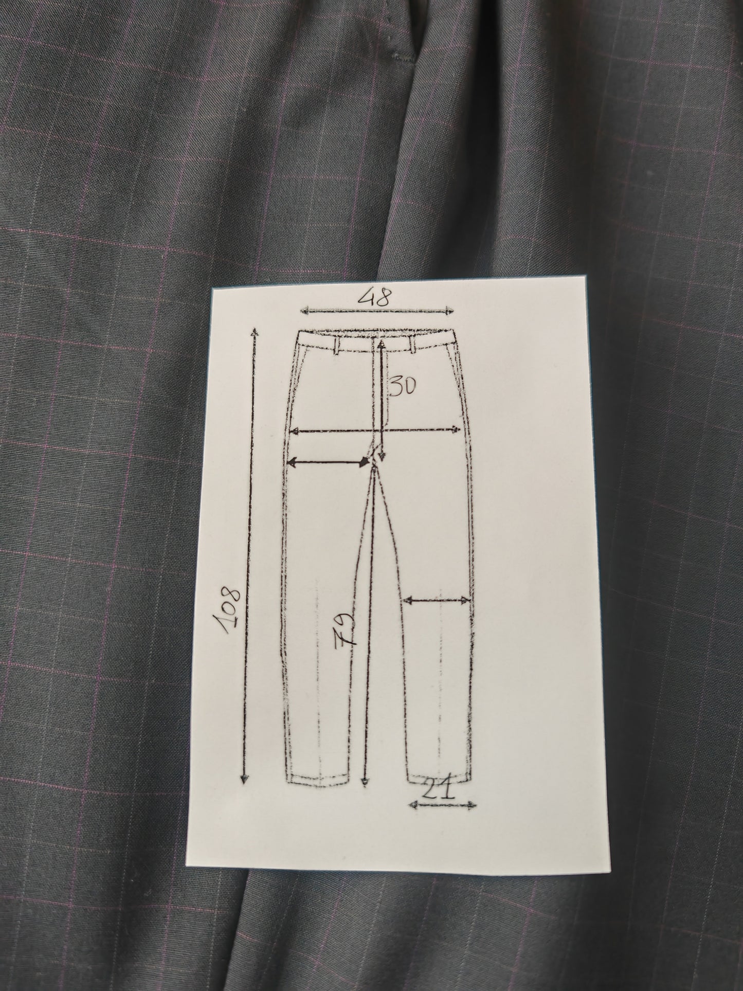 Completo Corneliani estivo in fresco lana blu a quadri - tg. 54