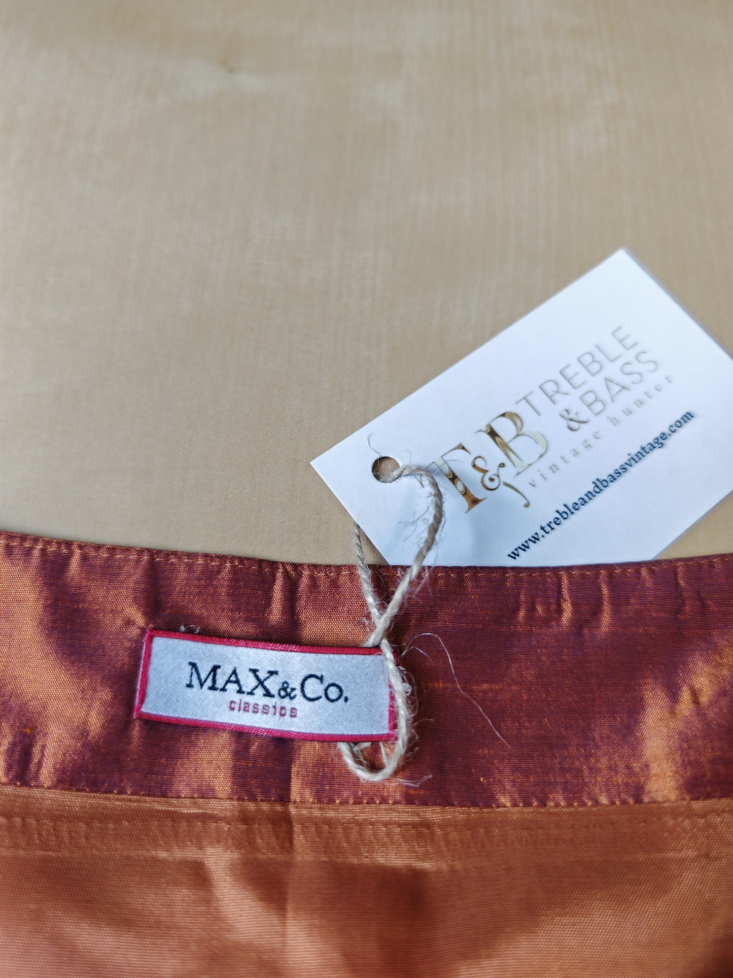 Max & Co., 100% silk pleated skirt