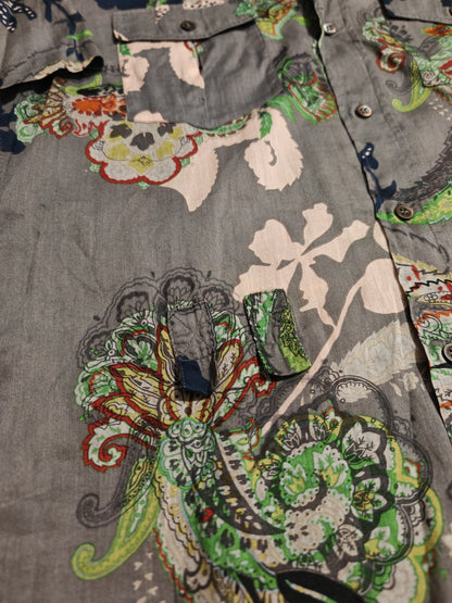 Camicia Dries Van Noten maniche corte floreale - M slim