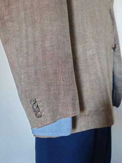 Giacca Corneliani 100% lino herringbone - tg. 50