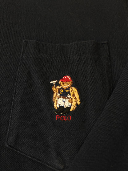 Polo Ralph Lauren maniche lunghe vintage made in USA logo Polo Bear - L/XL