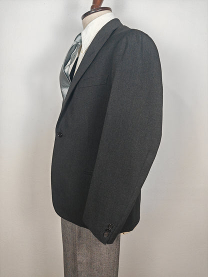 Giacca sartoriale anni '50/'60 in flanella grigio antracite - tg. 46