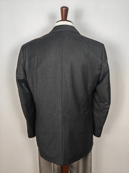 Giacca doppiopetto 2×1 in flanella grigia (full canvas) - tg. 50