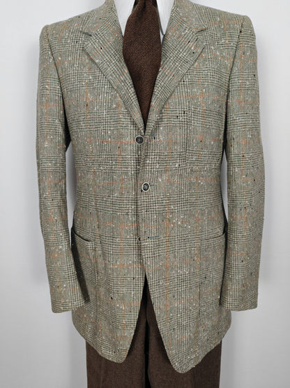 Giacca anni '70 in tweed bottonato tipo donegal - tg. 48/50