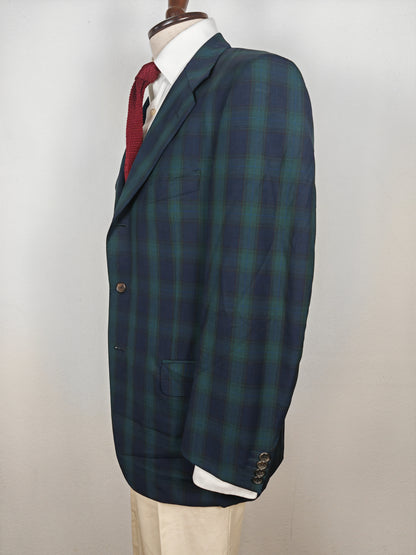 Giacca estiva Ermenegildo Zegna su misura in fresco lana tartan - tg. 50