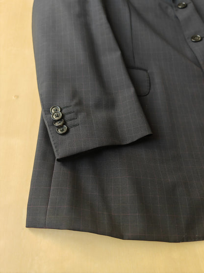 Completo Corneliani estivo in fresco lana blu a quadri - tg. 54