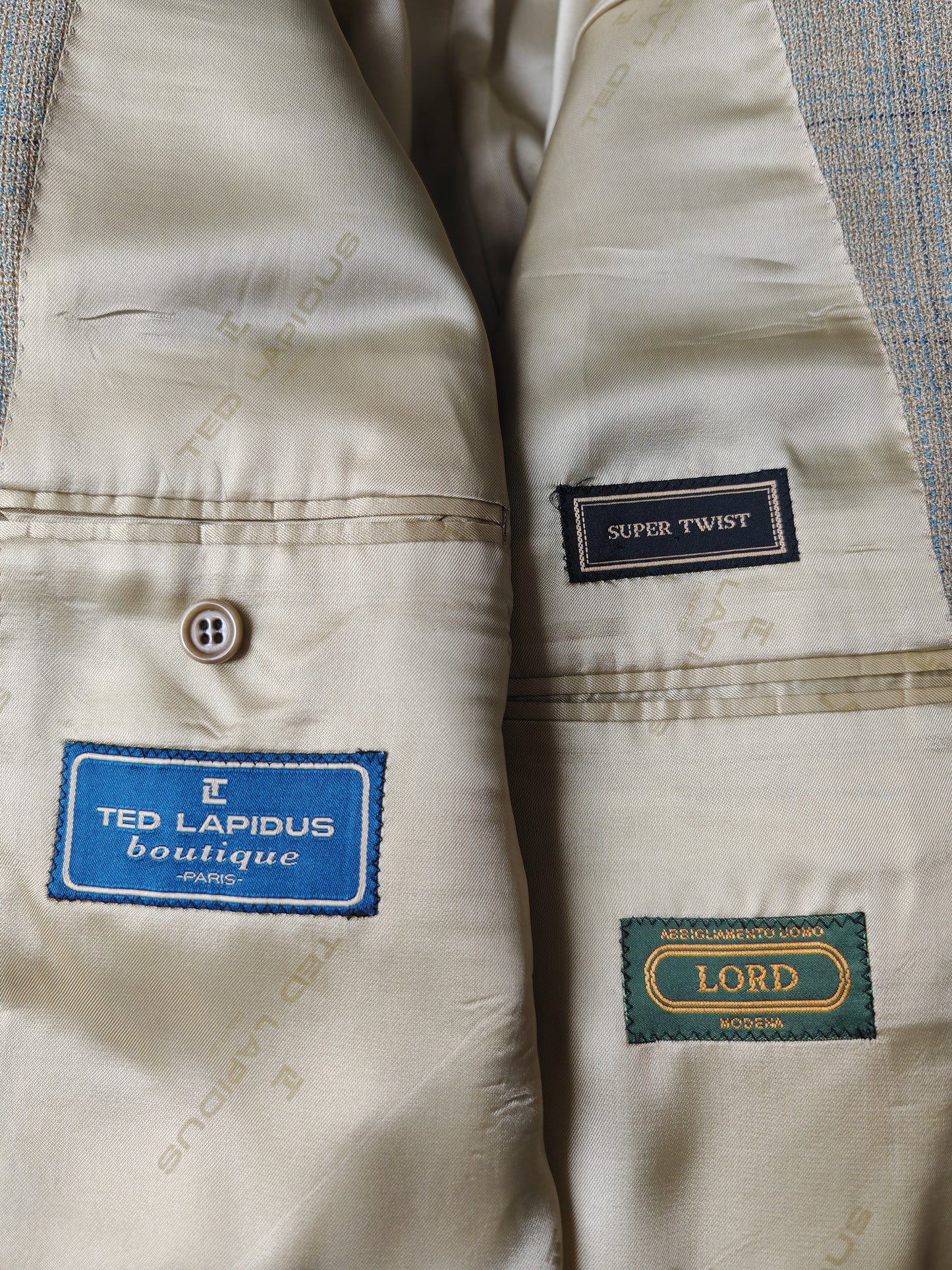 Giacca Ted Lapidus verde salvia in hopsack super twist - tg. 48/50