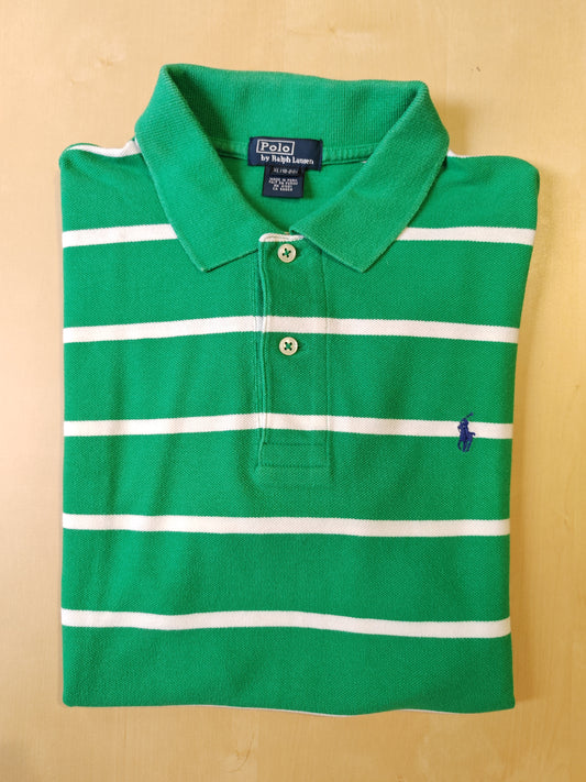 Polo Ralph Lauren verde righe bianche - S/M