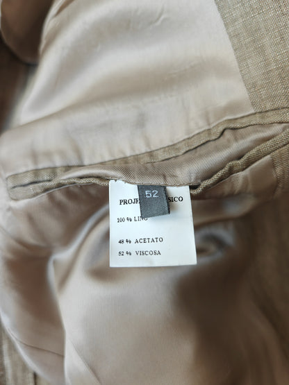 Completo in puro lino color corda - tg. 54