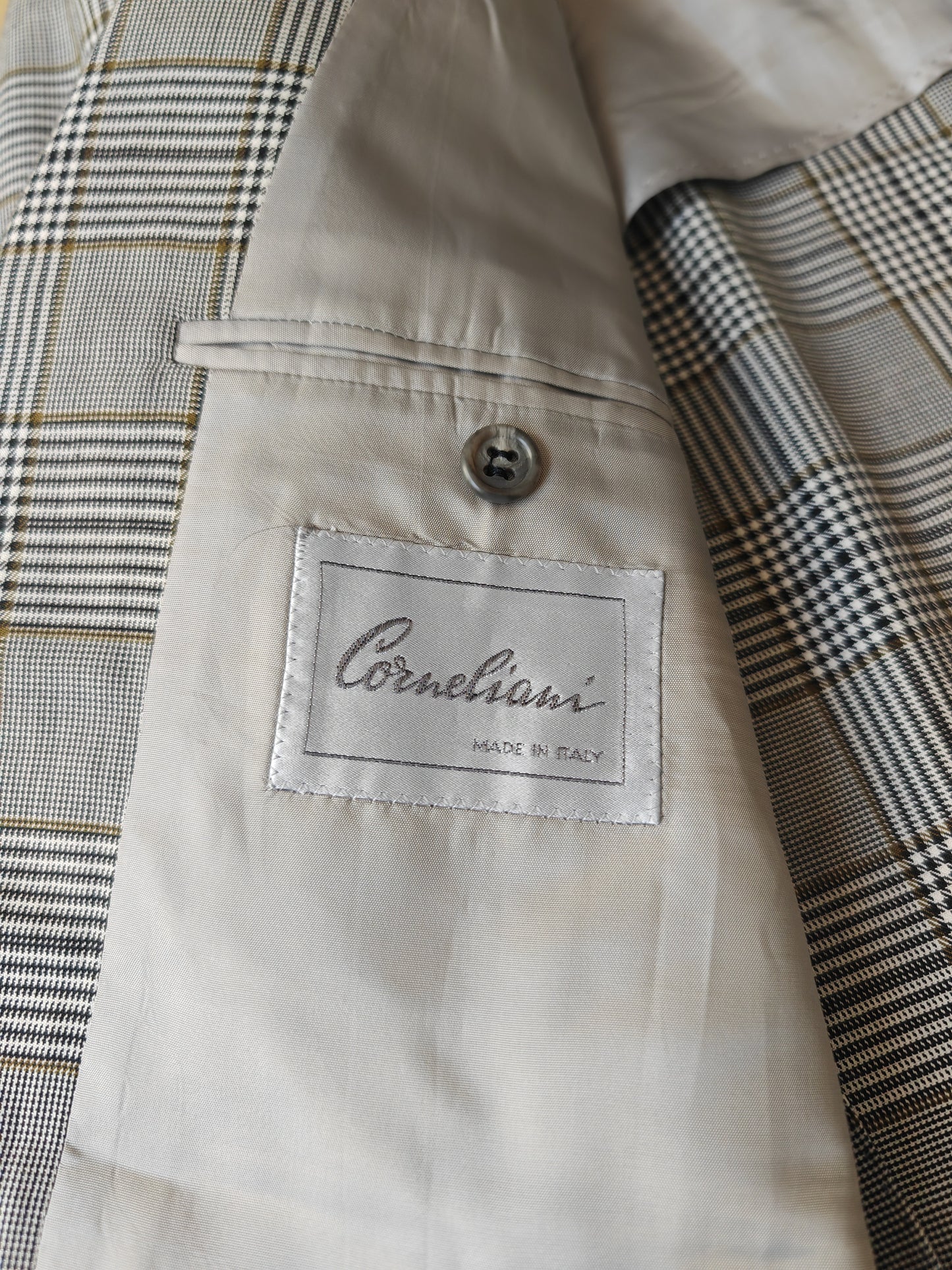 Giacca Corneliani estiva 100% cotone principe di Galles - tg. 54