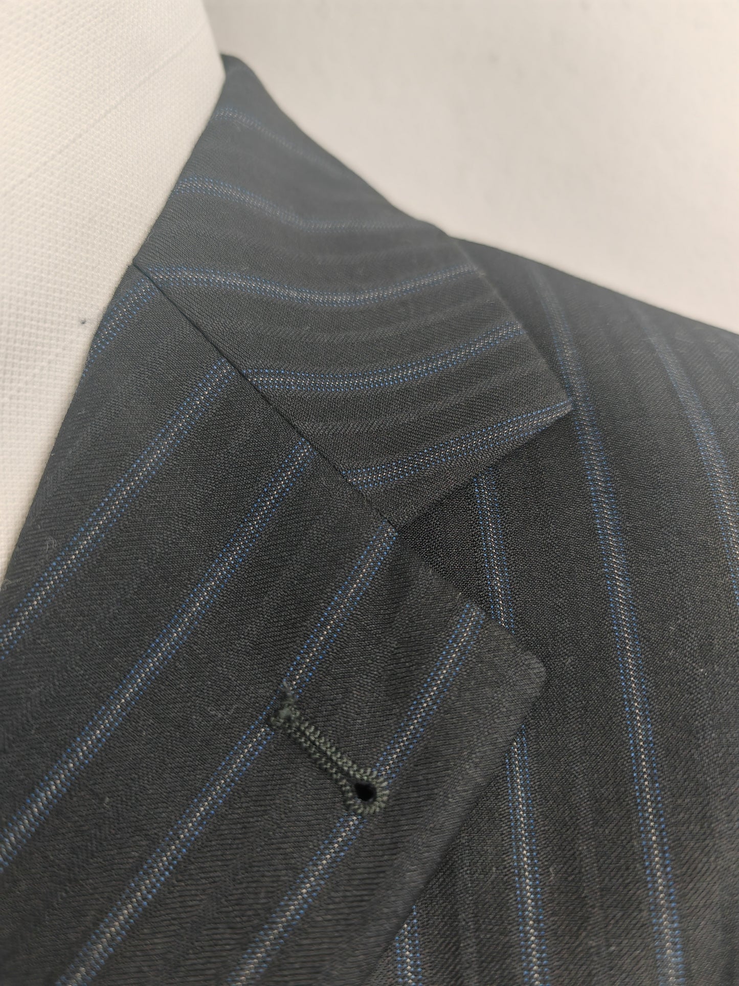 Completo anni '90 blu notte gessato - tg. 50