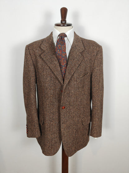 Giacca in Harris Tweed spinato marrone - tg. 56