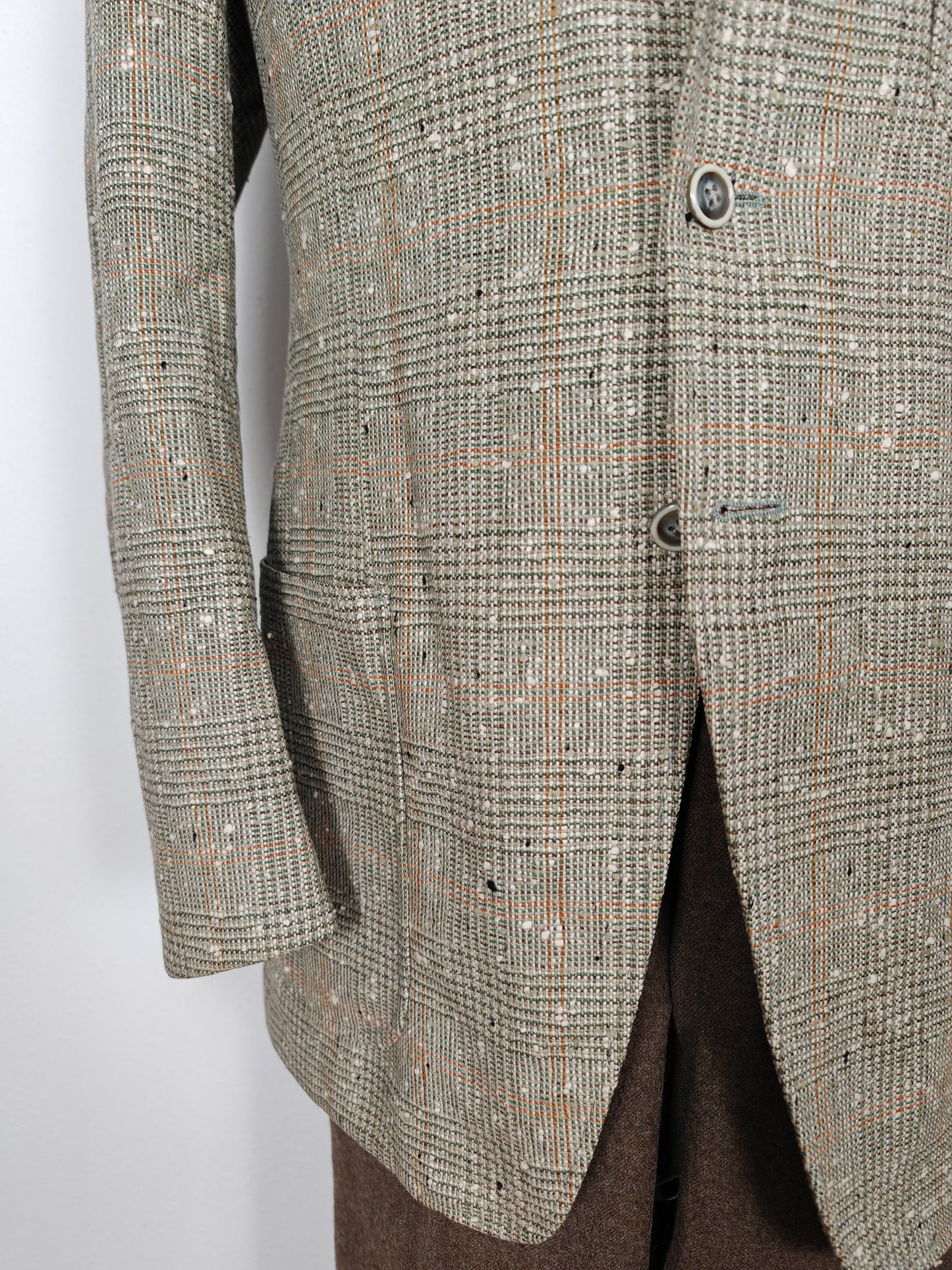 Giacca anni '70 in tweed bottonato tipo donegal - tg. 48/50