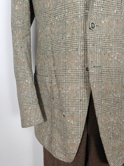 Giacca anni '70 in tweed bottonato tipo donegal - tg. 48/50