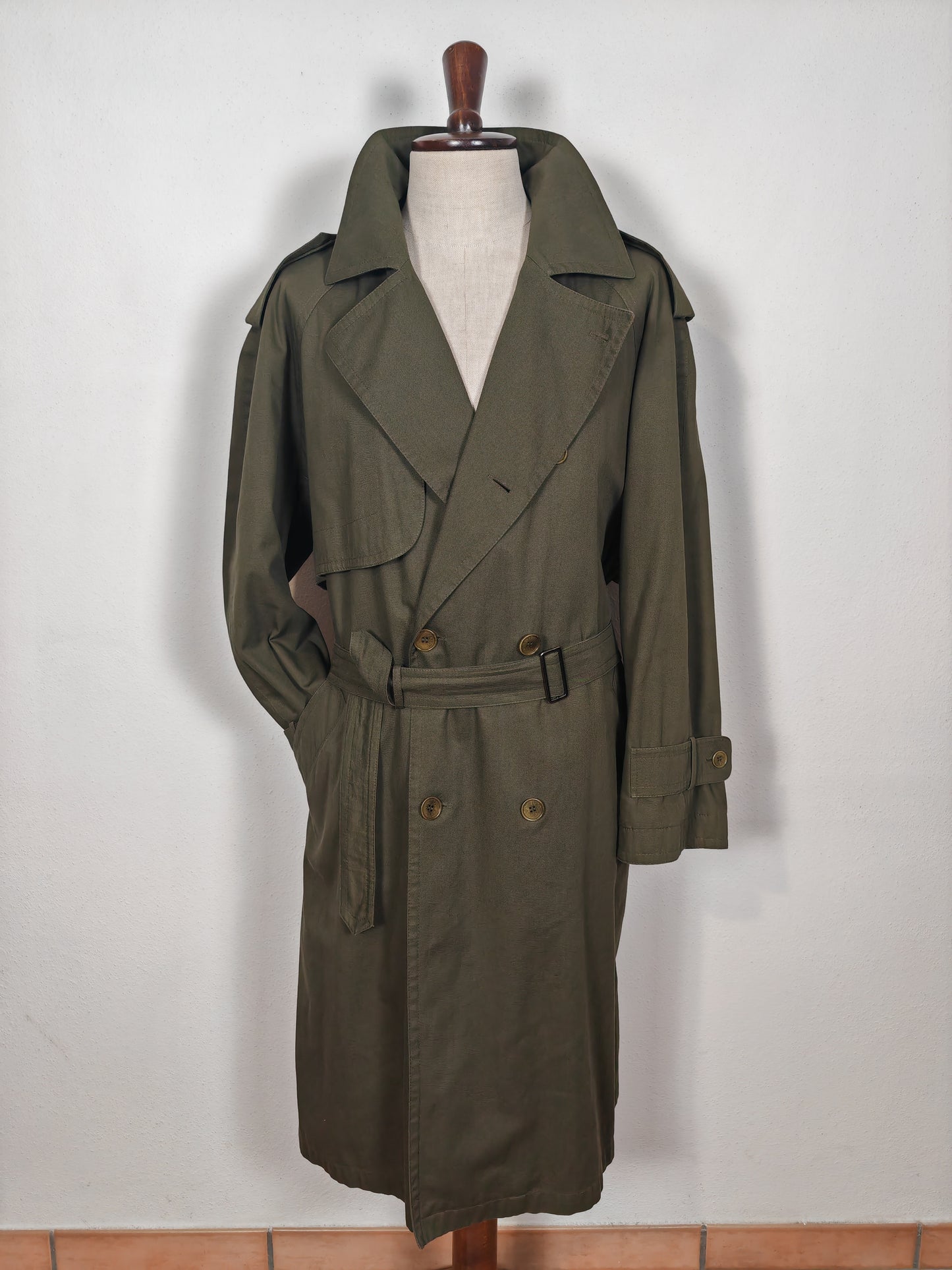 Trench Valentino anni '80 verde scuro - tg. 50-54